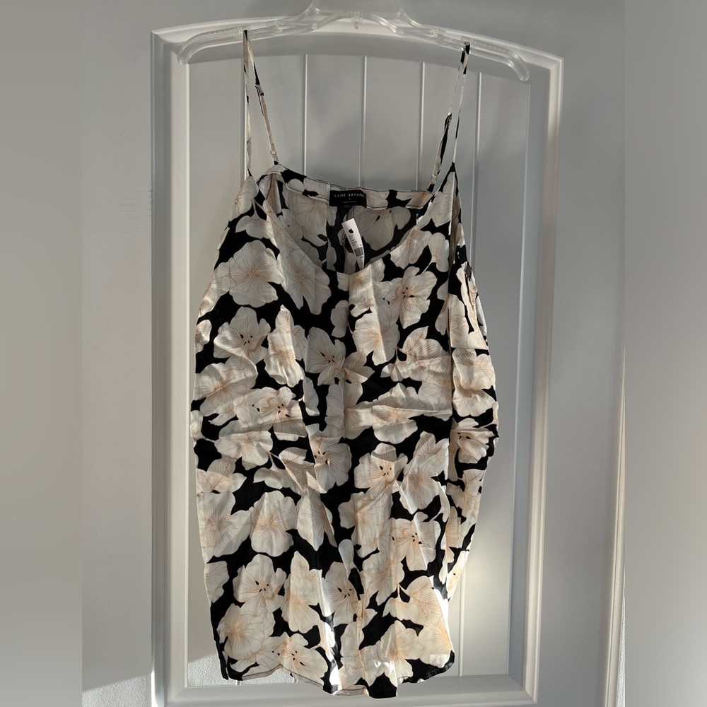 Lane Bryant Black and Cream Floral Dress